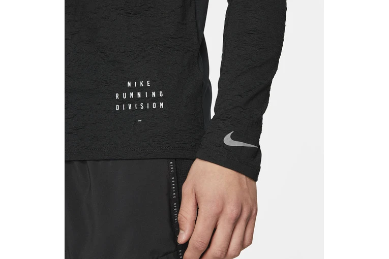 Nike Dri-fit Element Running Top Zwart Heren 6 Nike Dri-fit Element Running Top Zwart Heren - Afbeelding 4