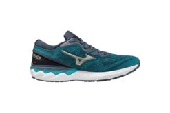 Hardloopapparatuur Winkel 34 Mizuno Wave Skyrise 2 Loopschoen Blauw Heren