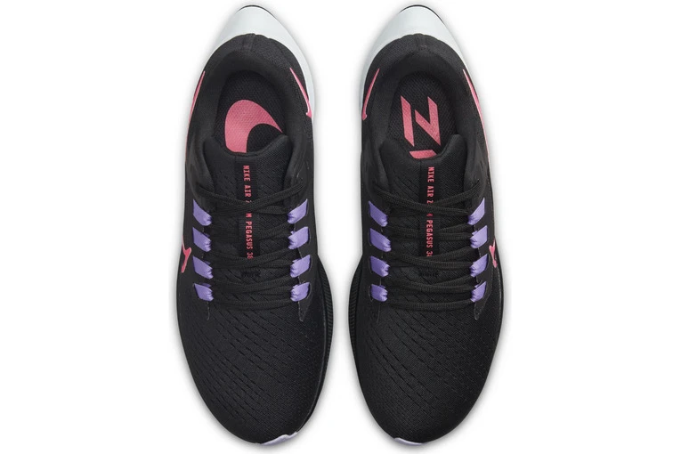 Nike Air Zoom Pegasus 38 Loopschoen Zwart/hyper Pink/lilac Dames 6 Nike Air Zoom Pegasus 38 Loopschoen Zwart/hyper Pink/lilac Dames - Afbeelding 4