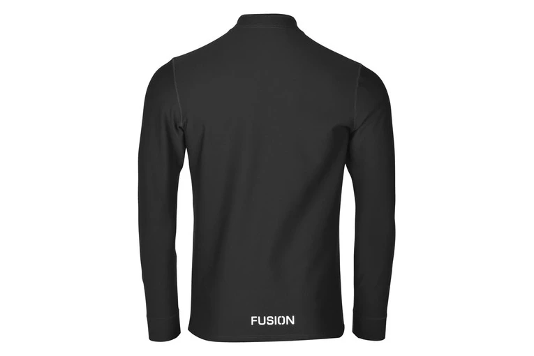 Fusion Zip Neck Shirt Zwart Heren 4 Fusion Zip Neck Shirt Zwart Heren - Afbeelding 2