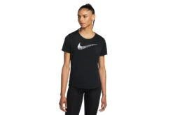 Nike Swoosh Run Tanktop Zwart/wit Dames