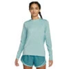 Nike Dri-FIT Ribbed Hardlooptop Ocean Bliss Dames -Hardloopapparatuur Winkel 37108041 0
