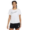 Nike Dri-FIT One Swoosh T-shirt Wit Dames -Hardloopapparatuur Winkel 37108048 0