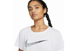 Nike Dri-FIT One Swoosh T-shirt Wit Dames -Hardloopapparatuur Winkel 37108048 3