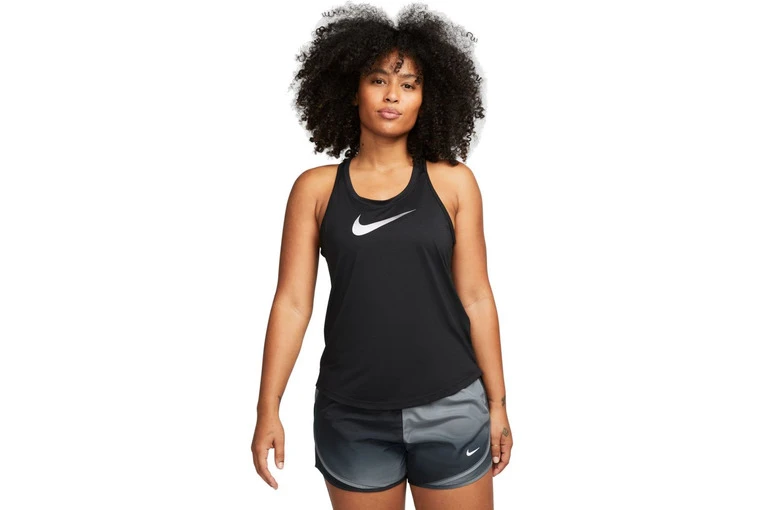 Nike Dri-FIT One Swoosh Tanktop Zwart Dames 3 Nike Dri-FIT One Swoosh Tanktop Zwart Dames