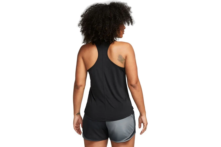 Nike Dri-FIT One Swoosh Tanktop Zwart Dames 4 Nike Dri-FIT One Swoosh Tanktop Zwart Dames - Afbeelding 2