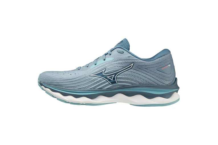 Mizuno Wave Sky 6 Loopschoenen BlueShadow/White/MistyBlue Dames 4 Mizuno Wave Sky 6 Loopschoenen BlueShadow/White/MistyBlue Dames - Afbeelding 2