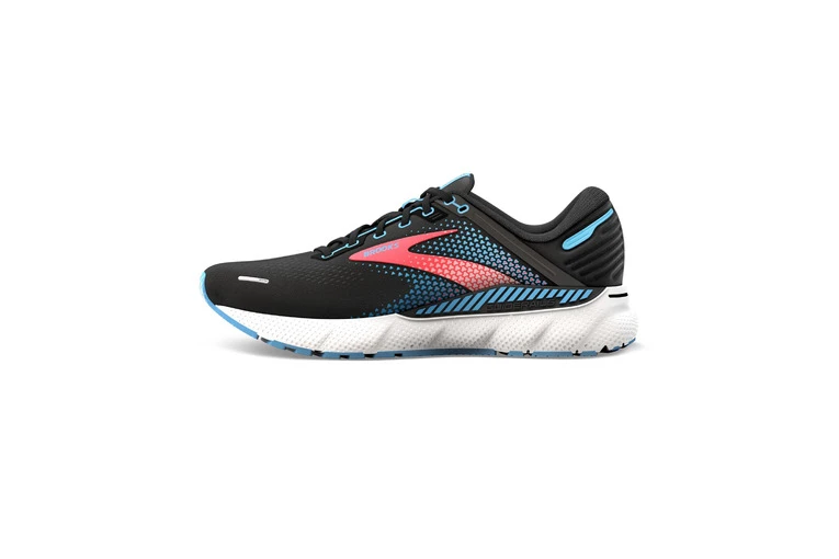 Brooks Adrenaline GTS 22 Loopschoenen Black/Lake Blue/Coral Dames 4 Brooks Adrenaline GTS 22 Loopschoenen Black/Lake Blue/Coral Dames - Afbeelding 2