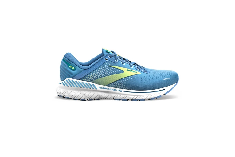 Brooks Adrenaline GTS 22 Loopschoenen Silver Lake Blue/Green/White Dames 3 Brooks Adrenaline GTS 22 Loopschoenen Silver Lake Blue/Green/White Dames