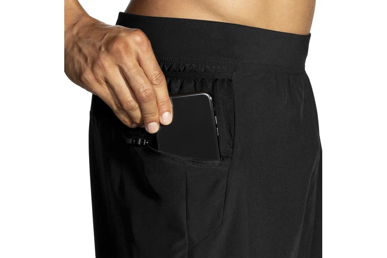 Brooks Sherpa 7" 2-in-1 Short Black Heren 6 Brooks Sherpa 7" 2-in-1 Short Black Heren - Afbeelding 4
