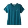 Brooks Distance Short Sleeve 2.0 Loopshirt Htr Lagoon Dames -Hardloopapparatuur Winkel 37112567 0
