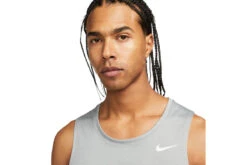 Nike Miler Tanktop Particle Grey/Grey Fog/Heather Heren -Hardloopapparatuur Winkel 37113373 3