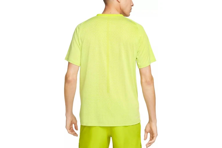 Nike Dri-FIT Miler Breathe T-shirt Fluo Geel Heren 4 Nike Dri-FIT Miler Breathe T-shirt Fluo Geel Heren - Afbeelding 2