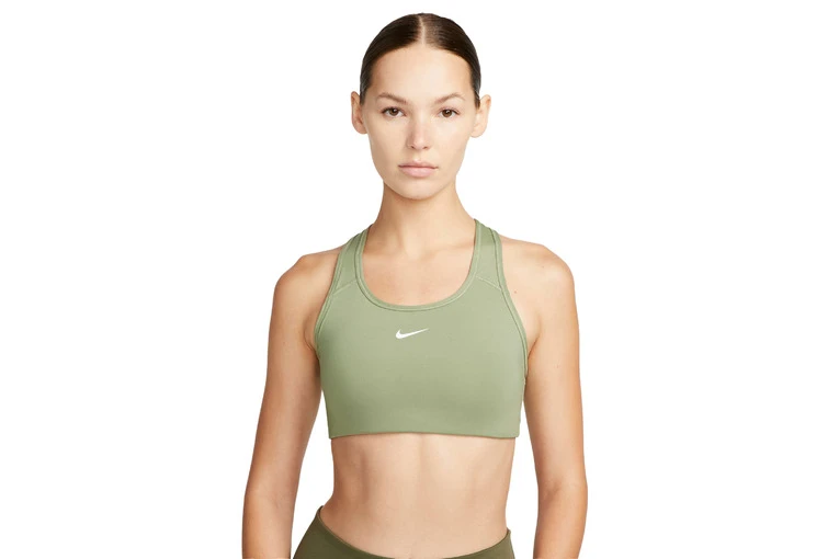 Nike Swoosh Sportbeha Oil Green/Wit Dames 3 Nike Swoosh Sportbeha Oil Green/Wit Dames