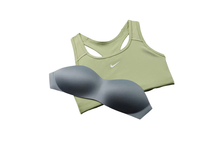 Nike Swoosh Sportbeha Oil Green/Wit Dames 7 Nike Swoosh Sportbeha Oil Green/Wit Dames - Afbeelding 5